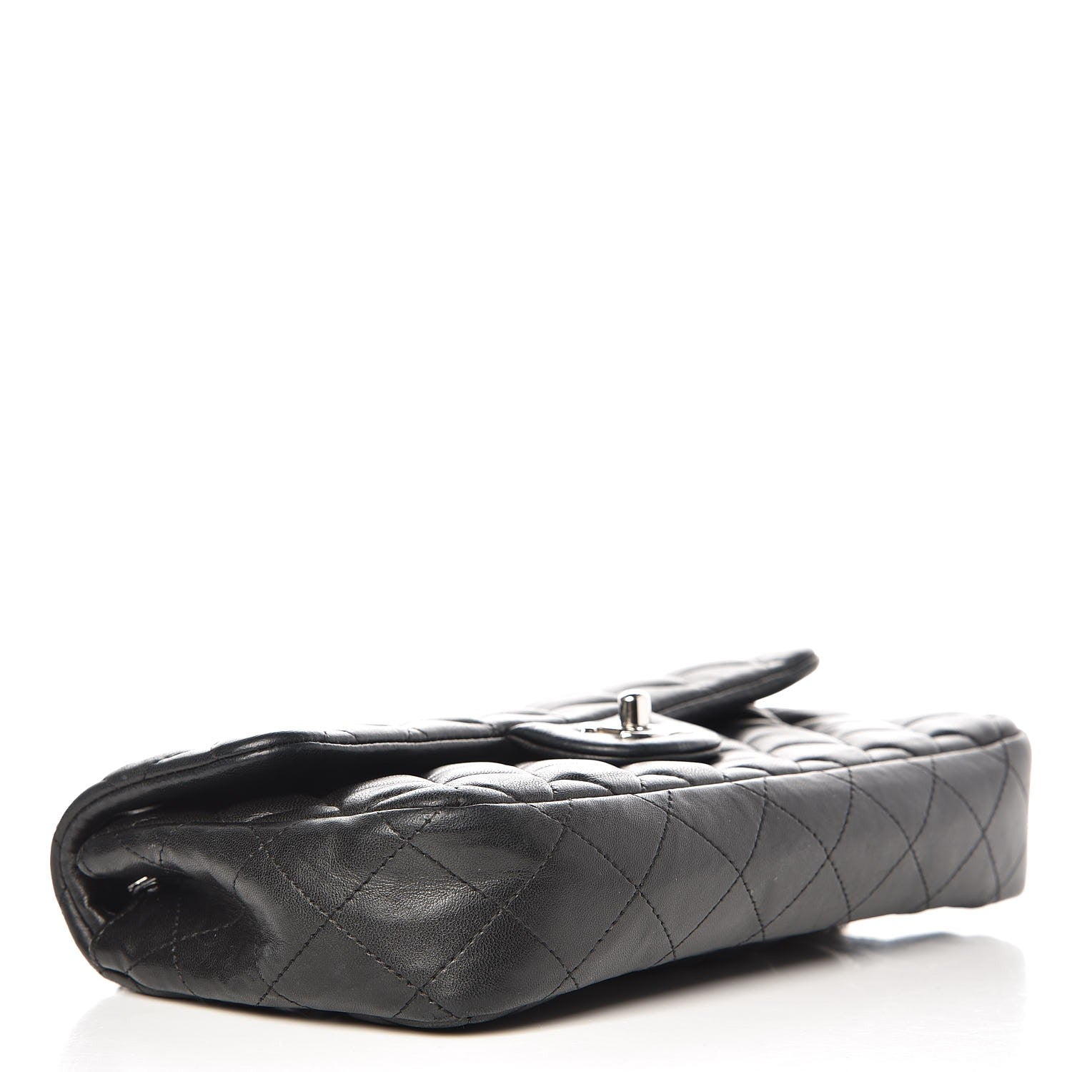 Chanel Lambskin Quilted East West Flap Black 4 of 8