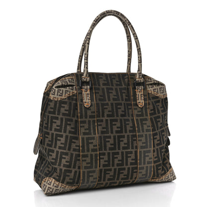 Fendi Zucca Zucchino Spalmati Large B Mix Tote Tobacco 2 of 10