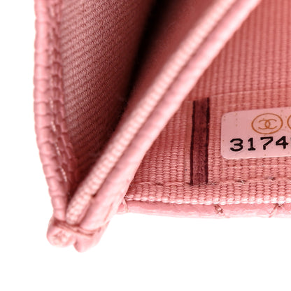 Chanel Caviar Quilted Flap Card Holder Wallet Pink 8 of 9