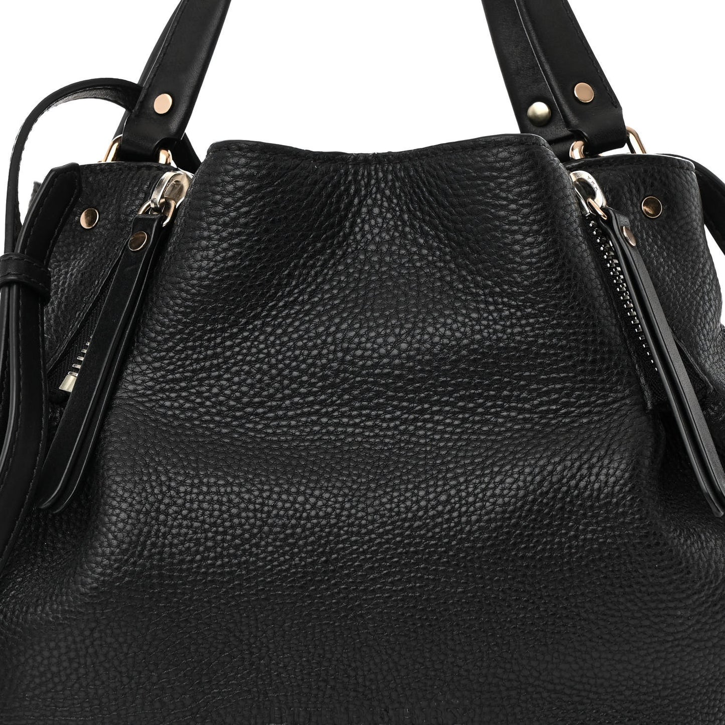 Grainy Calfskin House Check Small Maidstone Black