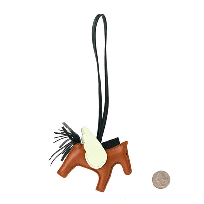 Hermes Milo Lambskin Grigri Rodeo Pegase Horse Bag Charm PM Gold Vert Cypress Vert Fizz 2 of 6