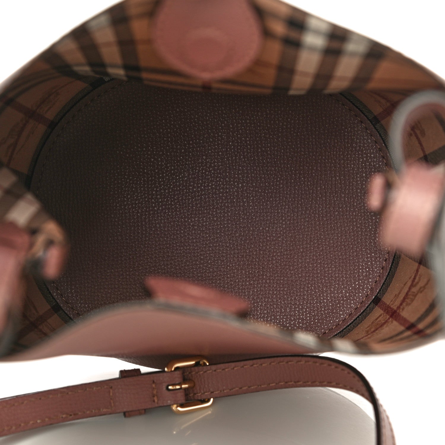 Burberry Calfskin Small Lorne Bucket Crossbody Light Elderberry 6 of 10