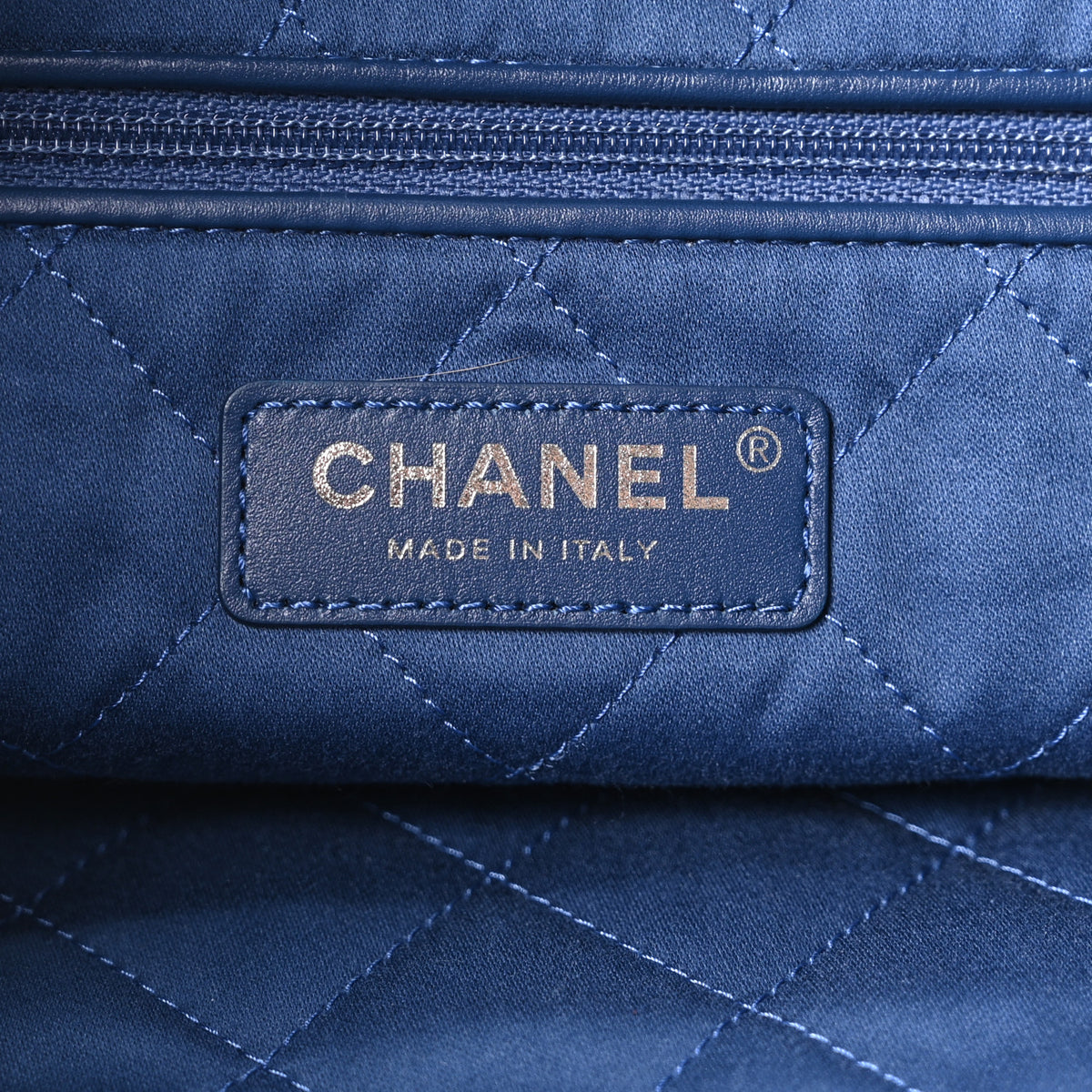 Chanel Washed Denim Quilted Studded Small Chanel 22 Blue 6 of 10