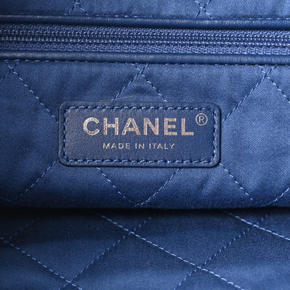 Chanel Washed Denim Quilted Studded Small Chanel 22 Blue 6 of 10