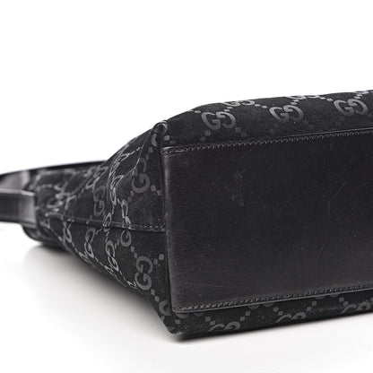 Gucci Guccissima Suede Shoulder Bag Black 9 of 13