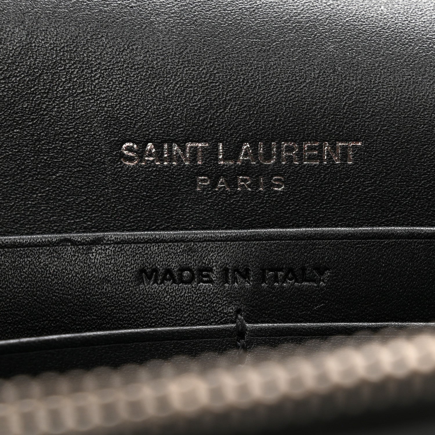 Saint Laurent Smooth Calfskin Classic Monogram Pins Kate Tassel Chain Wallet Black 6 of 14