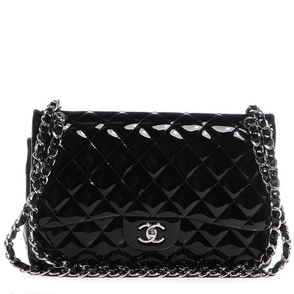 Chanel Patent Jumbo Double Flap Black 1 of 9