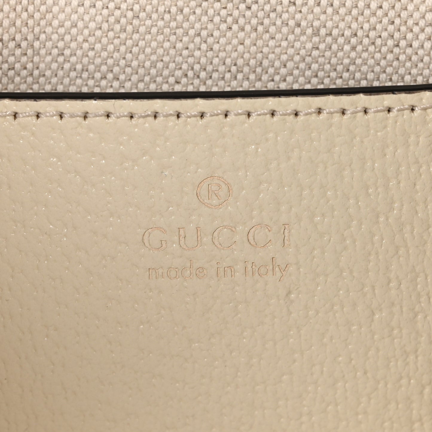 GG Supreme Monogram Textured Calfskin Web Small Ophidia Camera Bag Beige Ebony Mystic White
