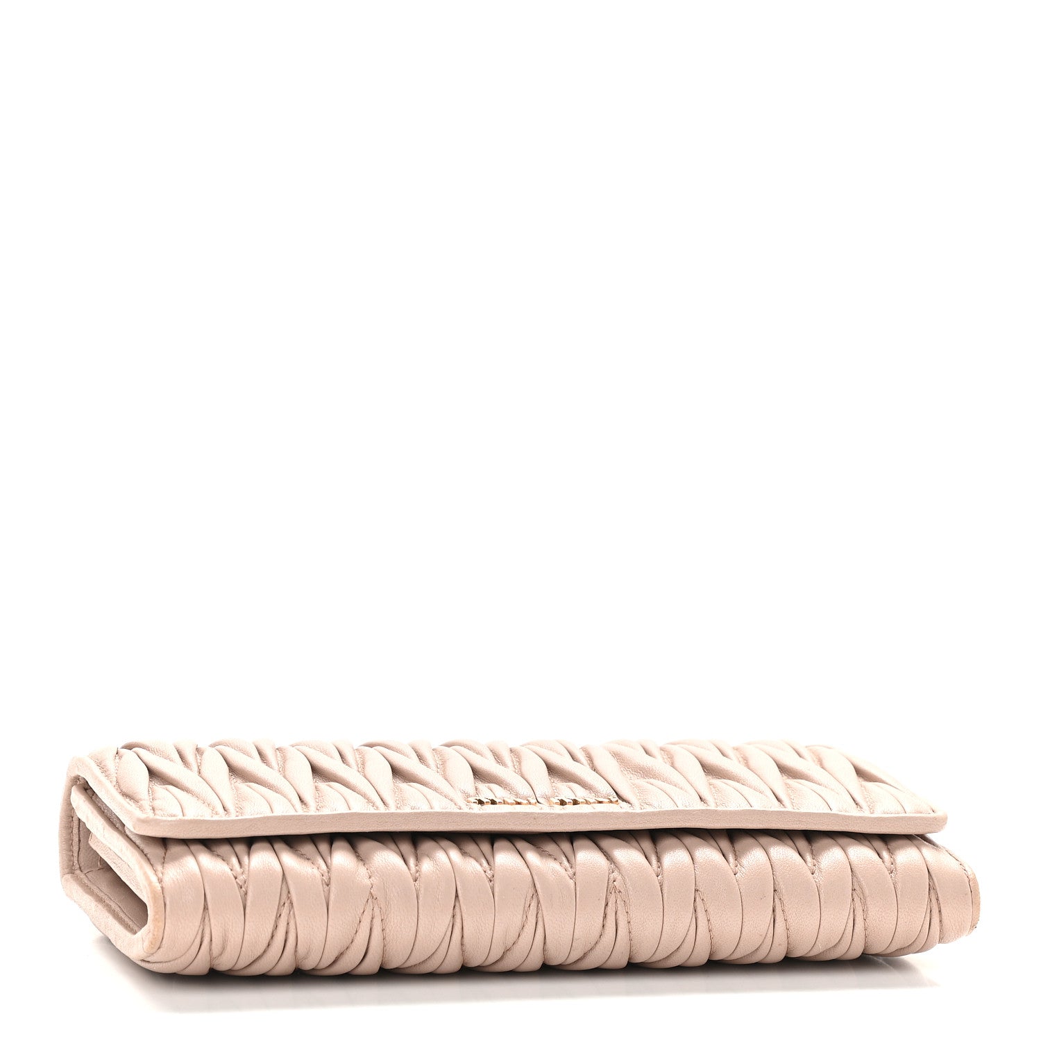 Miu Miu Nappa Matelasse Flap Wallet Cammeo 5 of 8