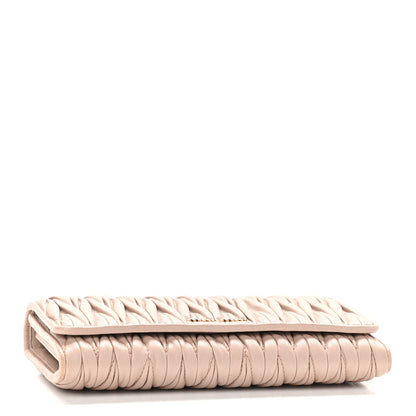 Miu Miu Nappa Matelasse Flap Wallet Cammeo 5 of 8