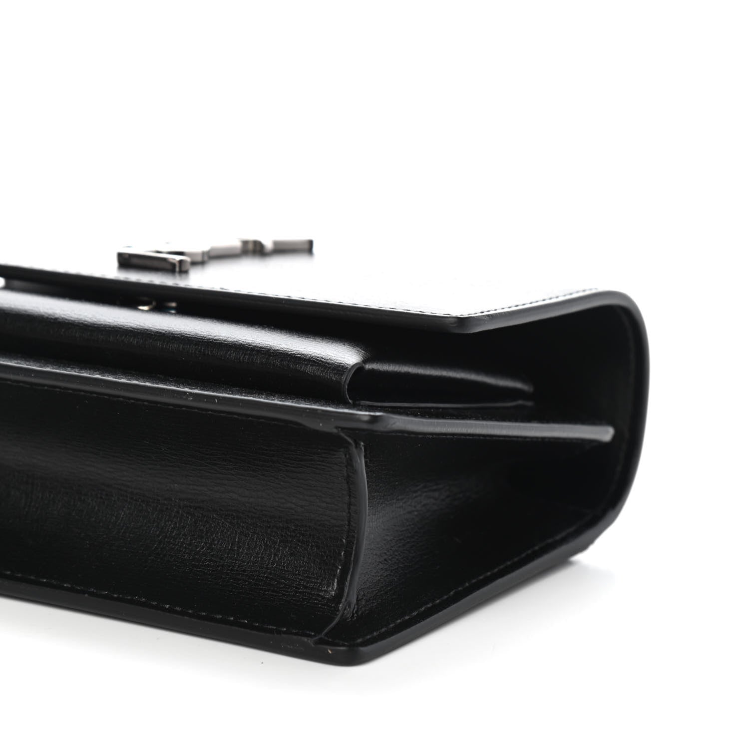 Saint Laurent Calfskin Monogram Sunset Chain Wallet Black 9 of 9