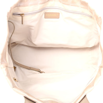 Chanel Nylon Medium Travel Tote Beige 4 of 4