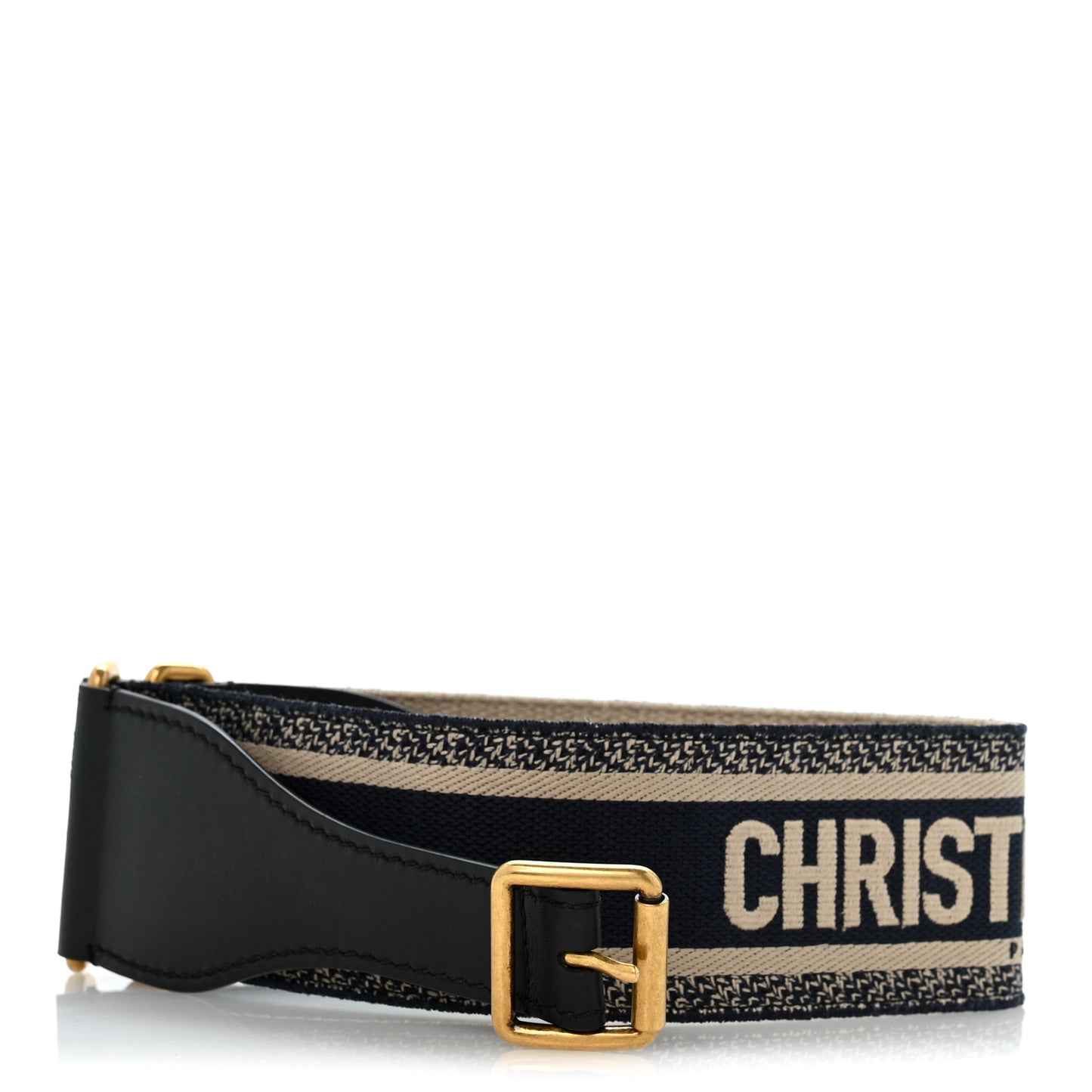 Canvas Embroidered Book Belt M 80 32 Bleu