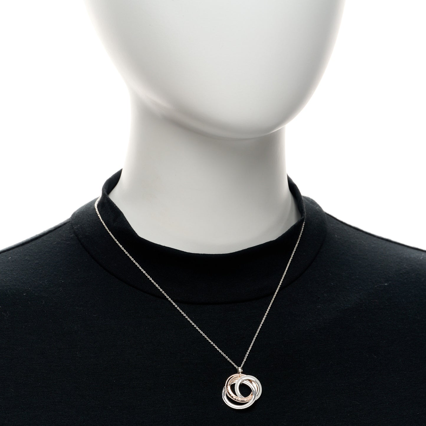 Sterling Silver Rubedo 1837 Circles Pendant Necklace