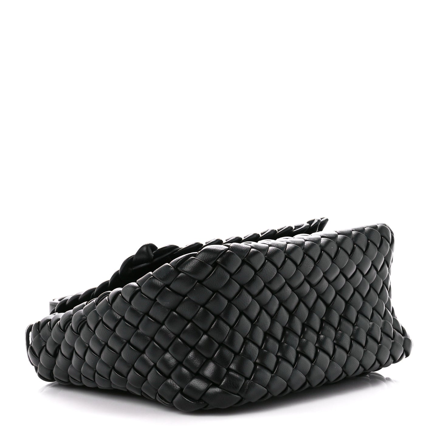 Nappa Intrecciato Small Cobble Shoulder Bag Black
