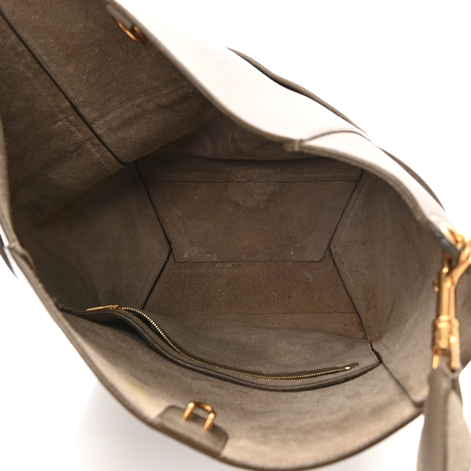 Celine Soft Grained Calfskin Sangle Bucket Bag Taupe 5 of 13