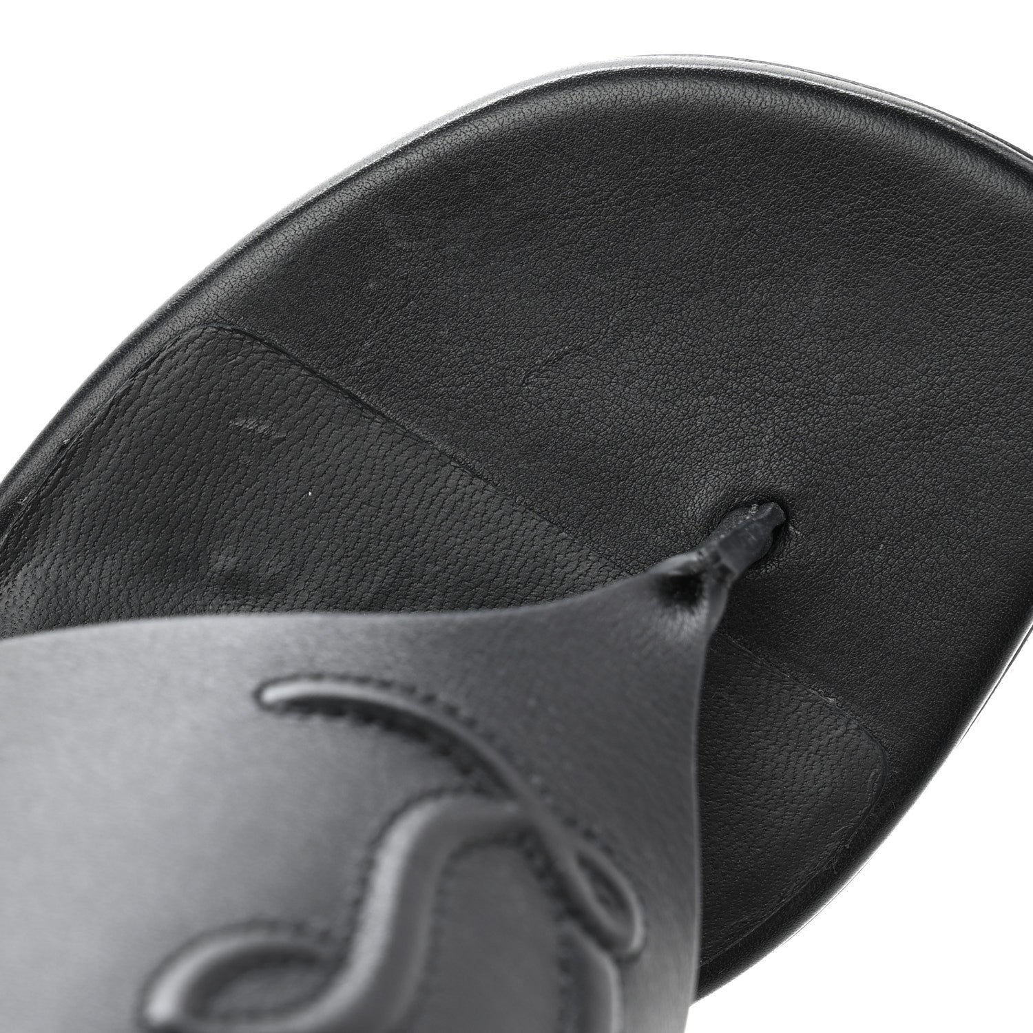 Christian Louboutin Calfskin CL Tongamule 55 Mule  35.5 Black 9 of 10