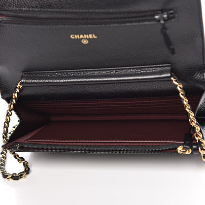 Chanel Caviar Quilted Wallet On Chain WOC Black 5 of 11