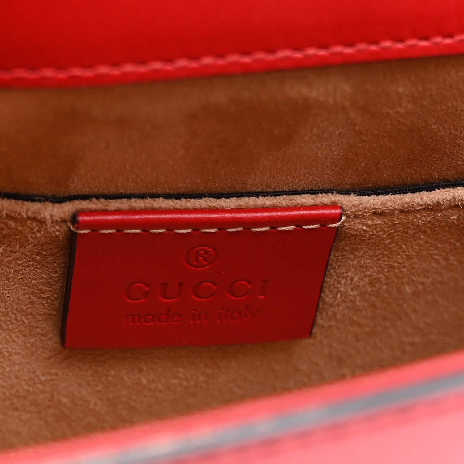Gucci Calfskin Mini Sylvie Chain Shoulder Bag Hibiscus Red 6 of 11