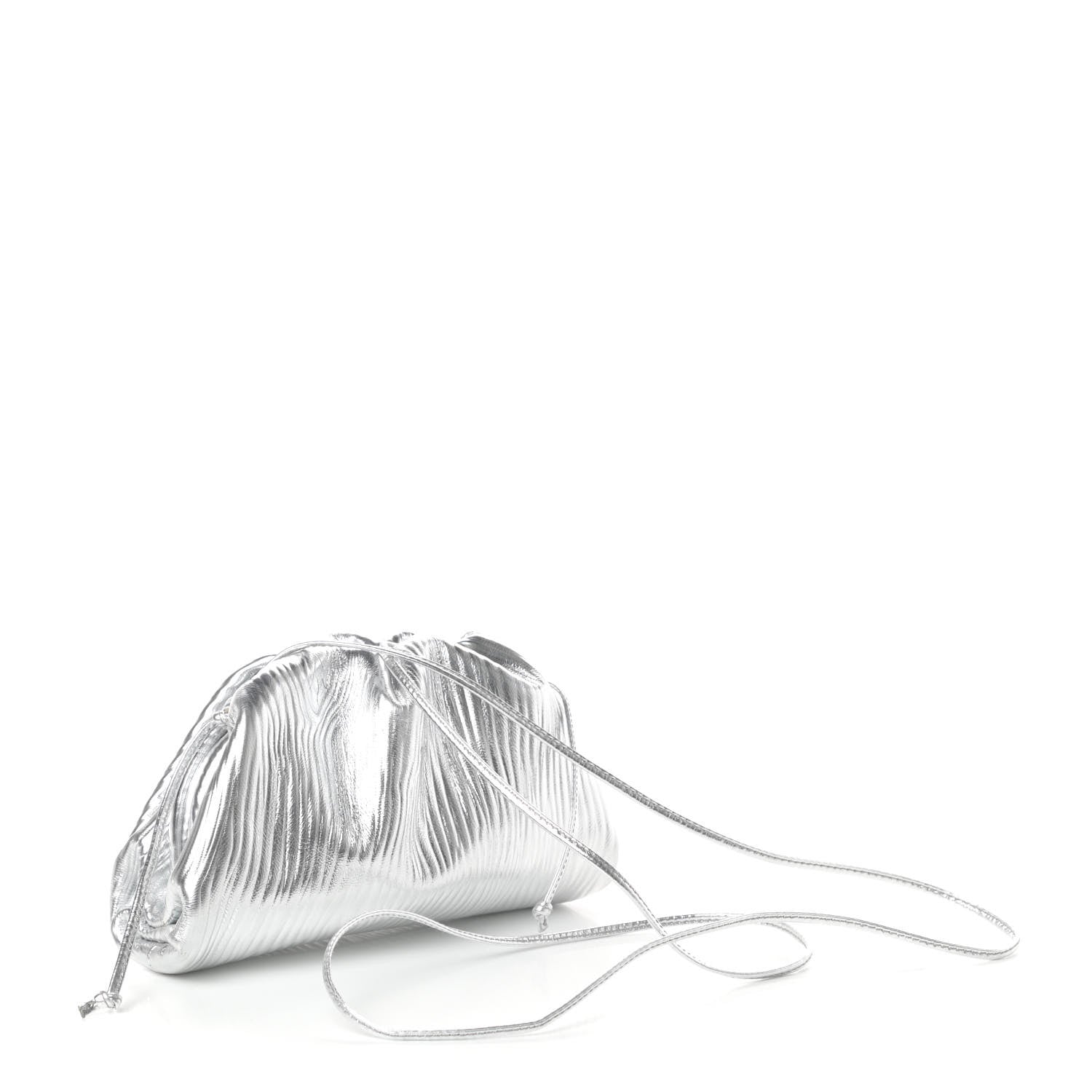 Bottega Veneta Metalic Bark Calfskin The Mini Pouch Silver 3 of 8