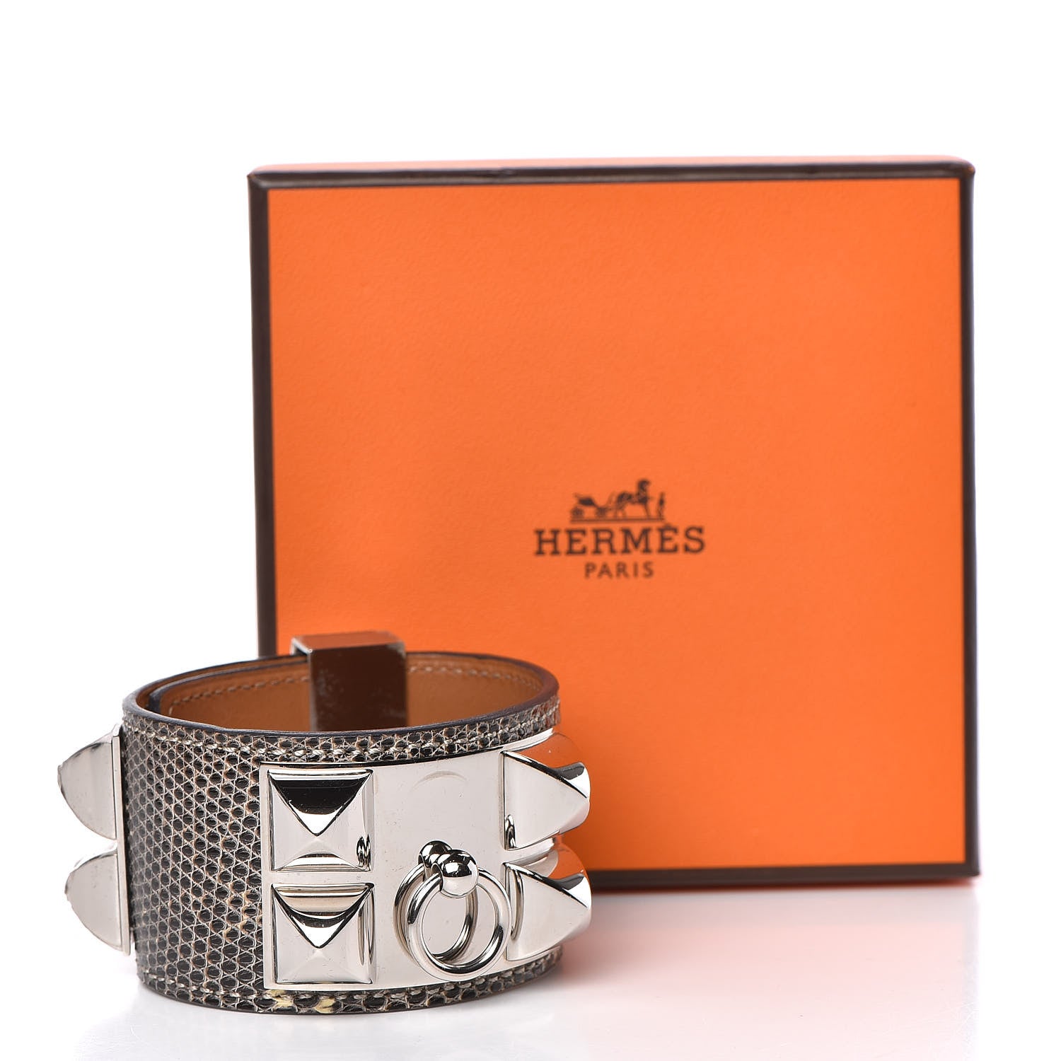 Hermes Lizard Collier De Chien CDC Bracelet S Ombre 6 of 6