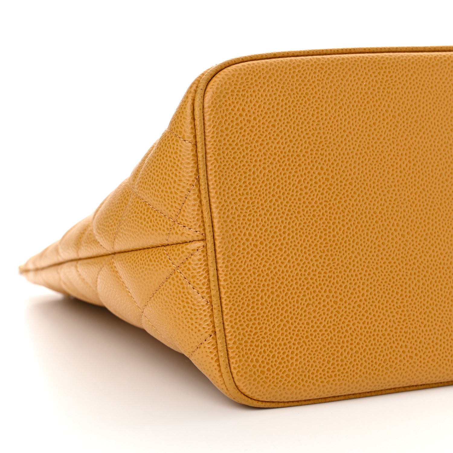 Chanel Caviar Quilted Medallion Tote Yellow 9 of 14