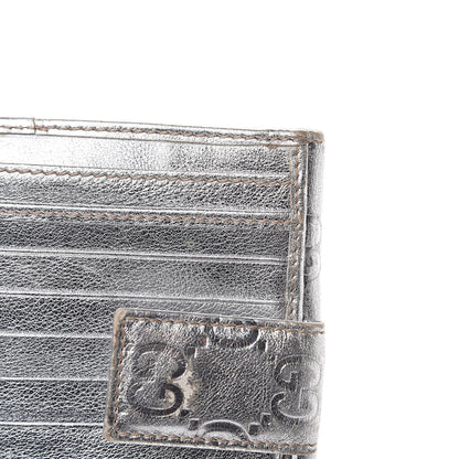 Gucci Metallic Guccissima Metal Bar French Flap Wallet Silver 13 of 13