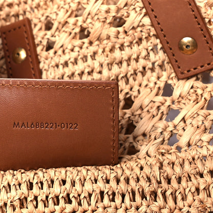 Saint Laurent Raffia Calfskin Medium Panier Tote Naturel 6 of 9