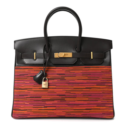 Hermes Box Vibrato Birkin 35 Havane Orange Fuchsia 1 of 10