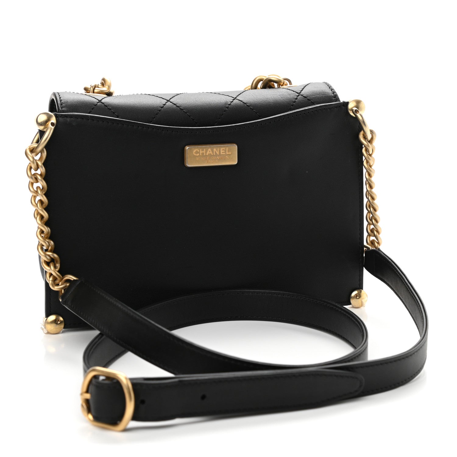 Chanel Calfskin Stitched Flap Black 3 of 11