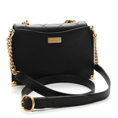 Chanel Calfskin Stitched Flap Black 3 of 11