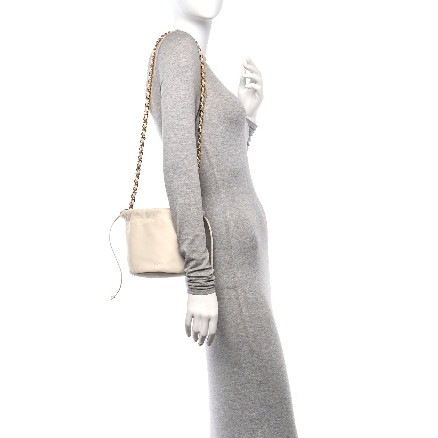 Khaite Smooth Calfskin Aria Bucket Bag Off White 2 of 9