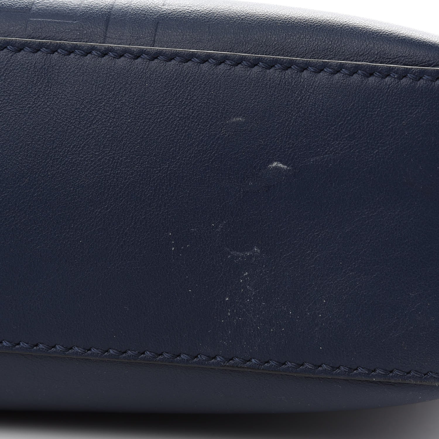 Fendi Vitello Grace FF Gradient Embossed Large Baguette Blueberry 10 of 10
