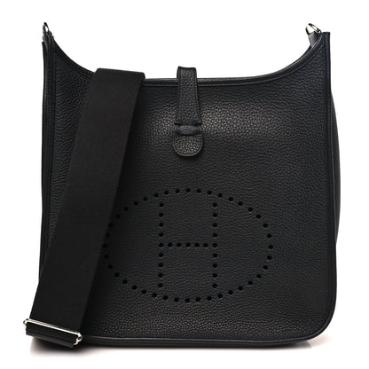 Hermes Taurillon Clemence Evelyne III GM Black 1 of 12