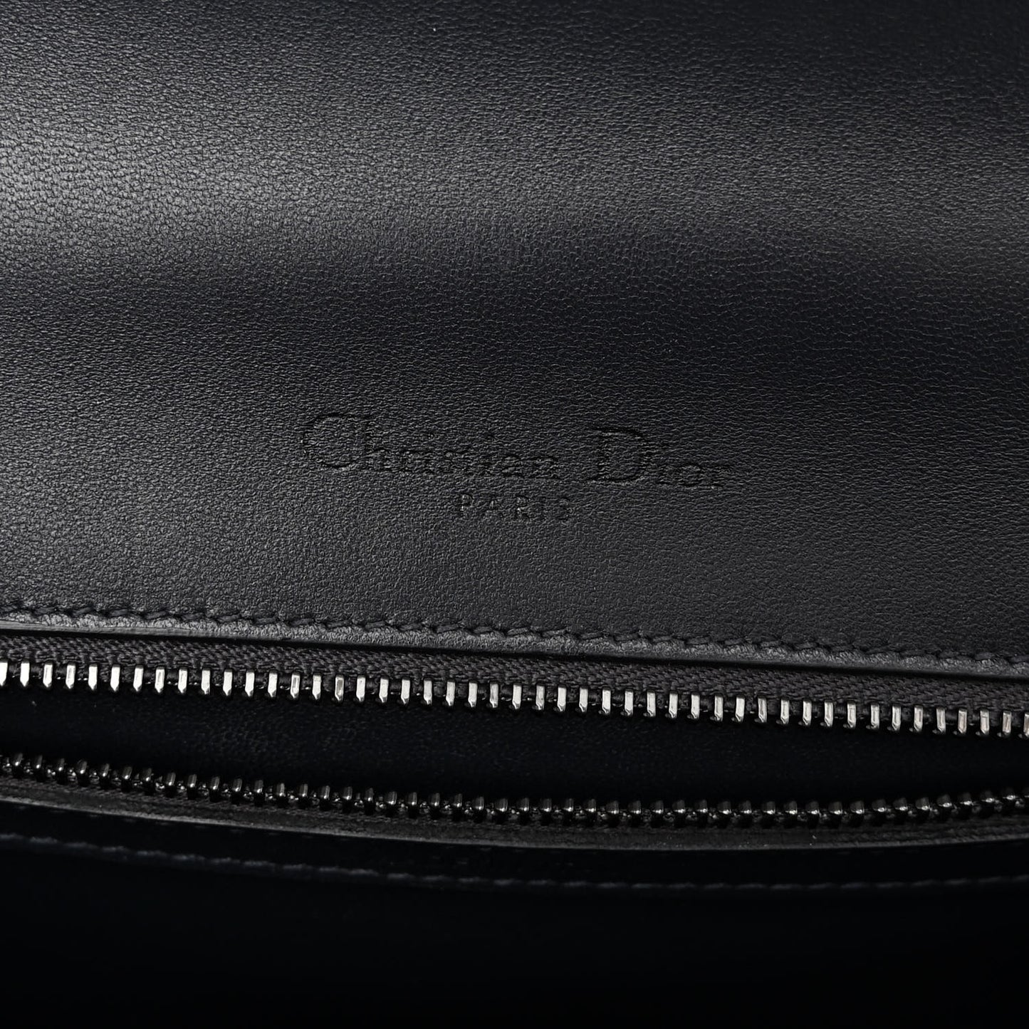 Metallic Patent Micro-Cannage Small Diorama Flap Bag Onyx Black