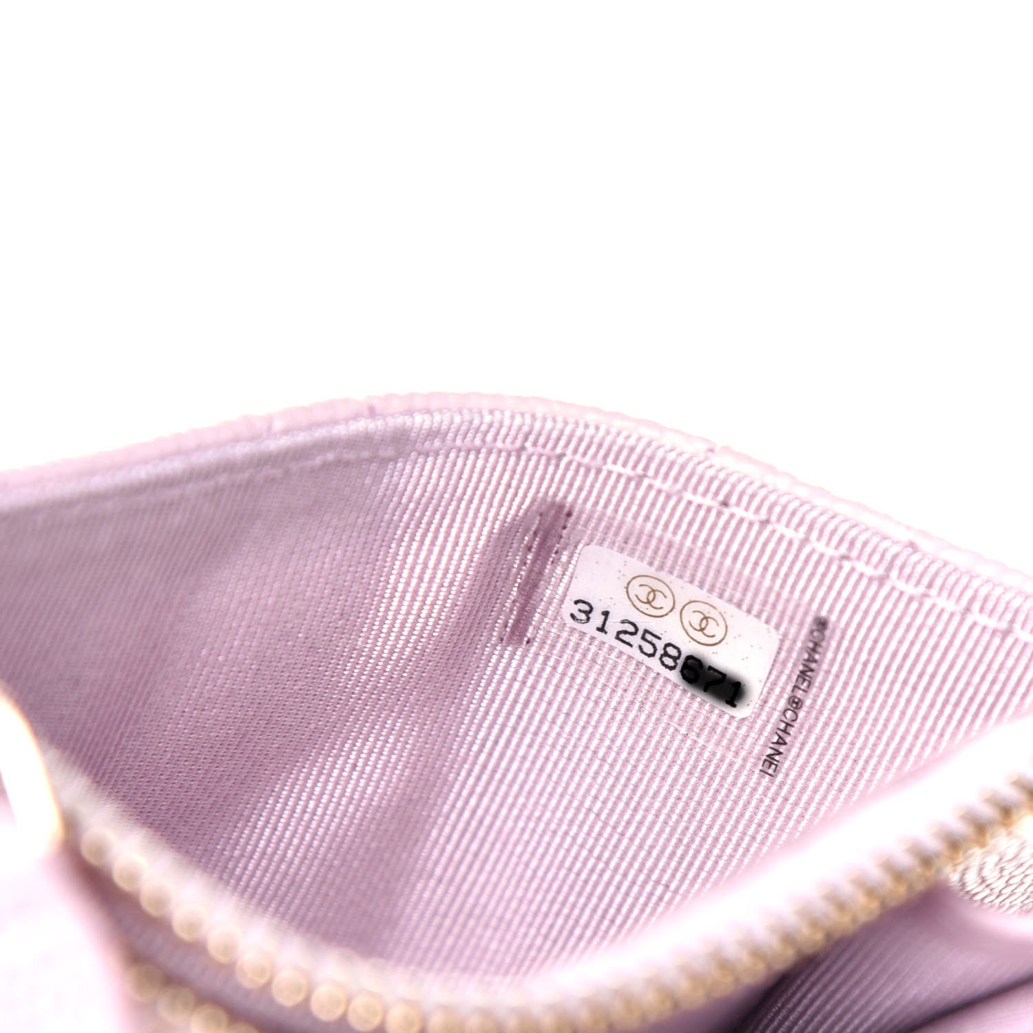 Chanel Caviar Quilted CC Zip Card Holder Light Pink 7 of 8