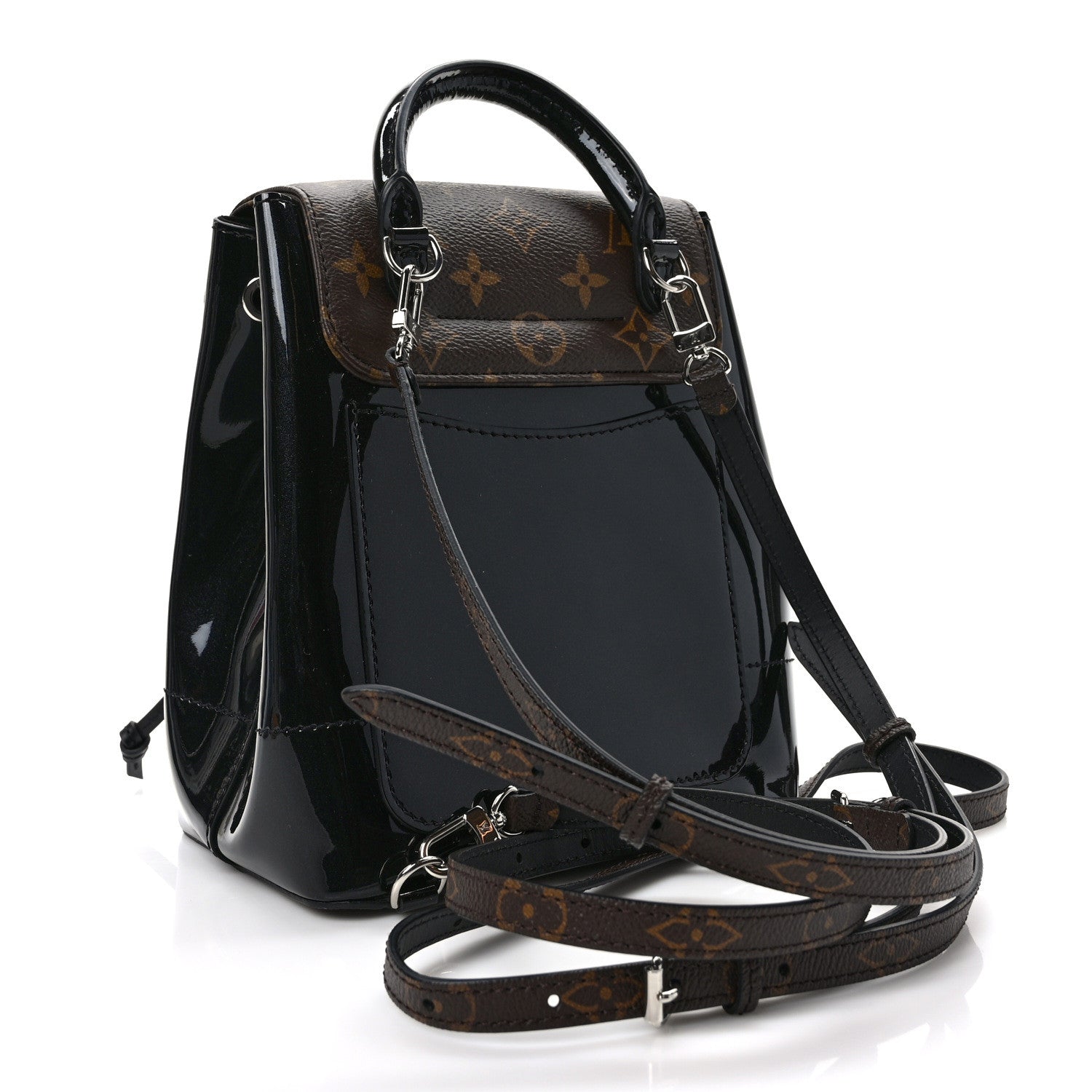 Louis Vuitton Patent Monogram Hot Springs Backpack Black 3 of 8