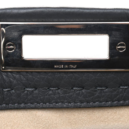 Fendi Cuoio Romano Selleria Bi-Color Medium Peekaboo Iconic Satchel Asfalto Latte 7 of 12