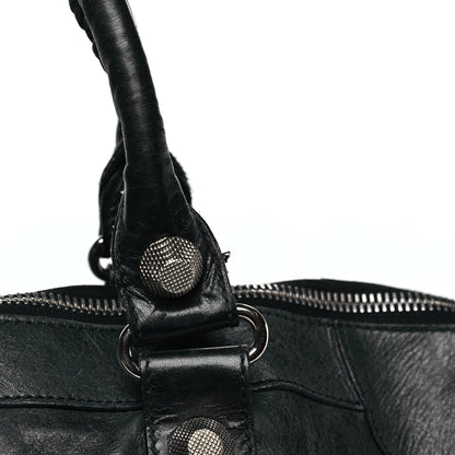 Balenciaga Agneau Giant 21 Silver Hardware Weekender Black 10 of 11