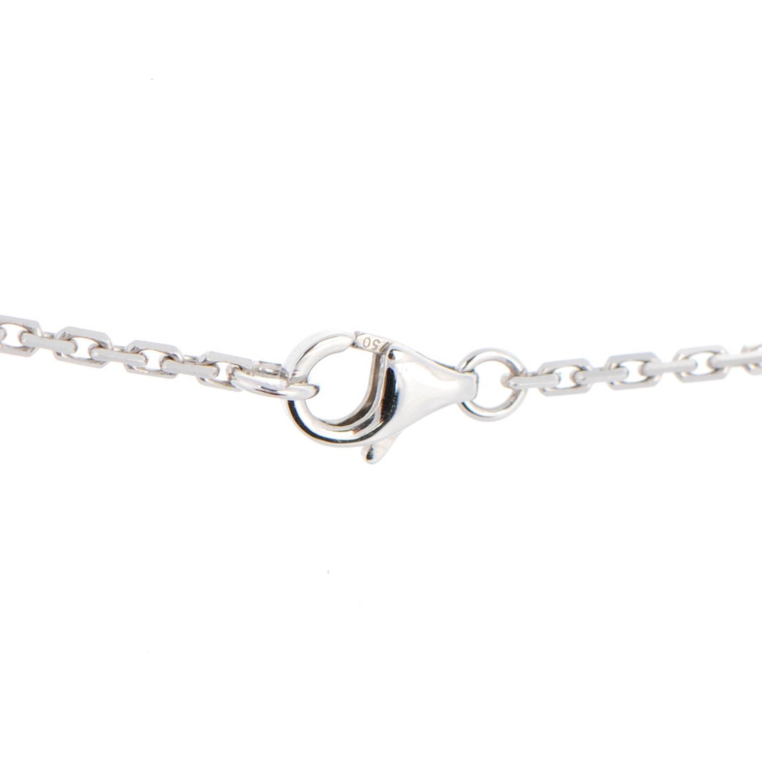 Cartier 18K White Gold Diamond Interlocking LOVE Necklace 4 of 8