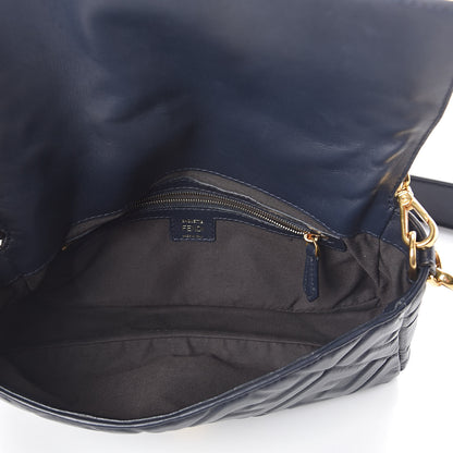 Fendi Nappa FF 1974 Embossed Baguette Midnight 5 of 11