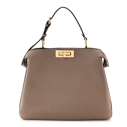 Fendi Vitello Medium Soft Peekaboo  Tortora 1 of 10