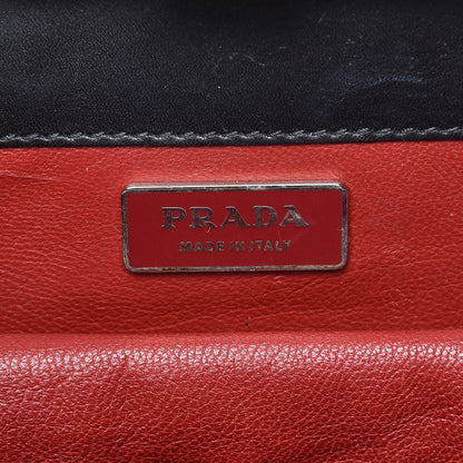 Prada Shiny Crocodile Framed Bag Black 6 of 12
