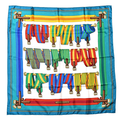 Hermes Silk Sangles Scarf 90 White 1 of 5