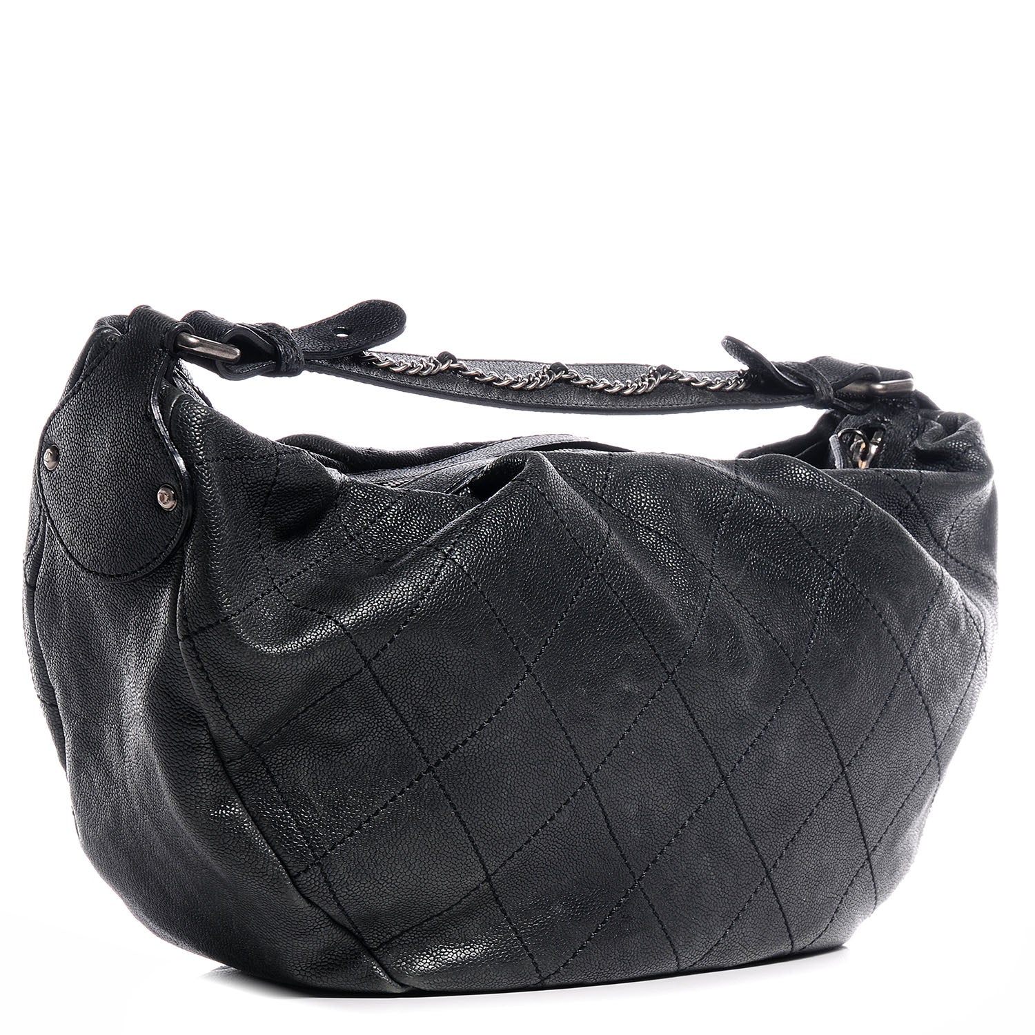 Chanel Caviar Large Outdoor Hobo Black 3 of 7