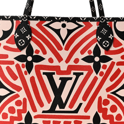 Louis Vuitton Monogram Giant Crafty Neverfull MM Creme Rouge Black 8 of 10