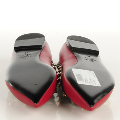 Valentino Garavani Nappa Rockstud Ballerina Flats 35 Scarlet Black 5 of 7