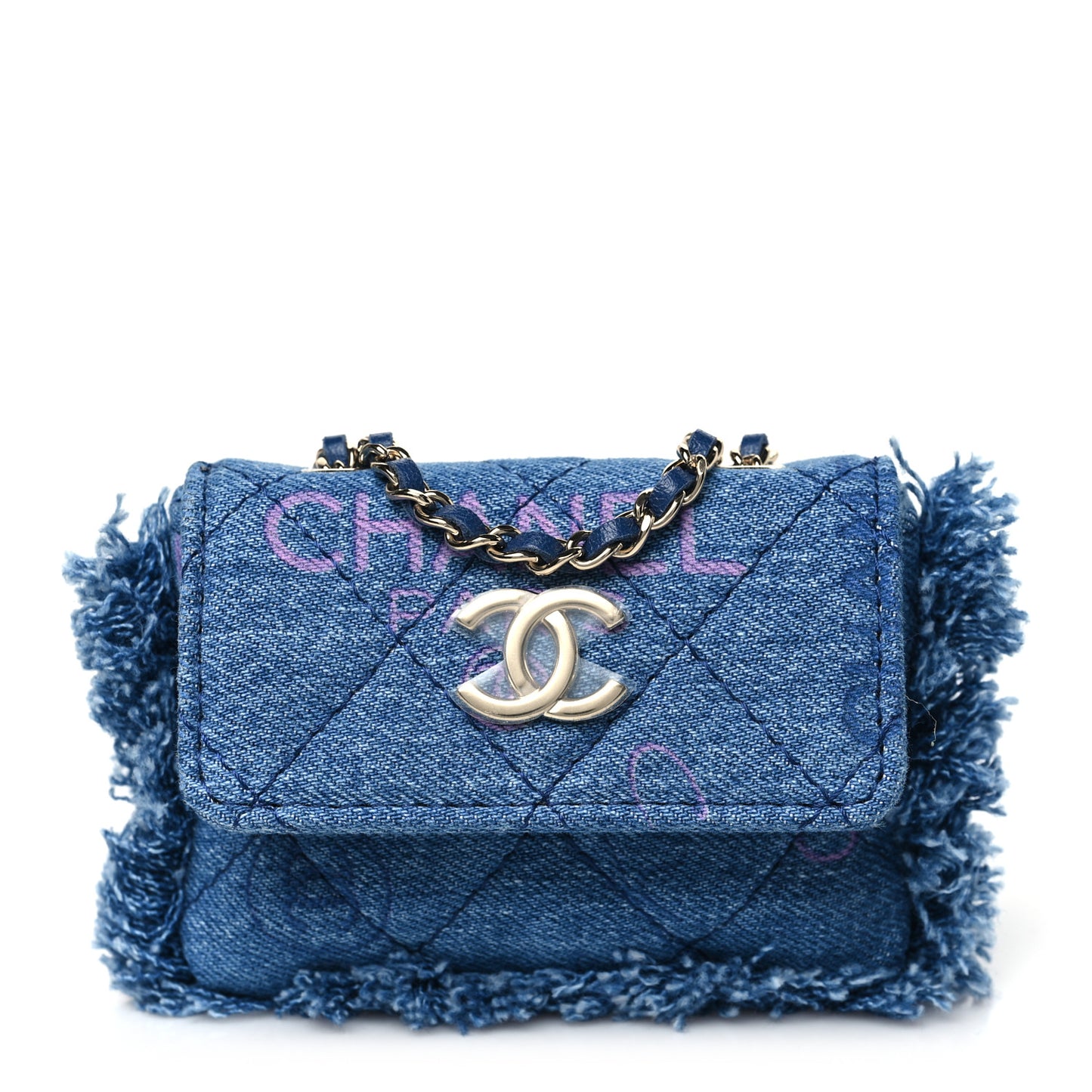 Denim Quilted Denim Mood Belt Bag Blue Multicolor
