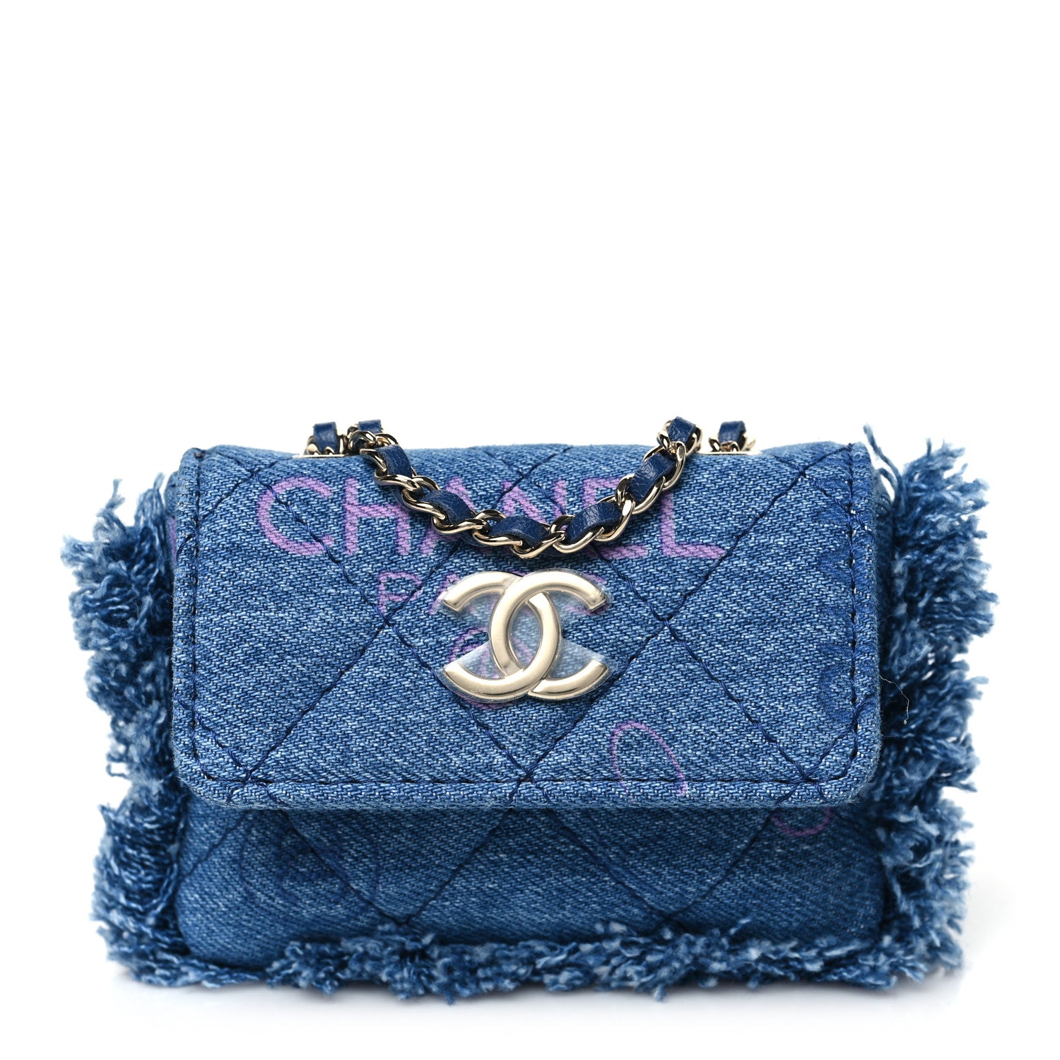 Chanel Denim Quilted Denim Mood Belt Bag Blue Multicolor 1 of 11