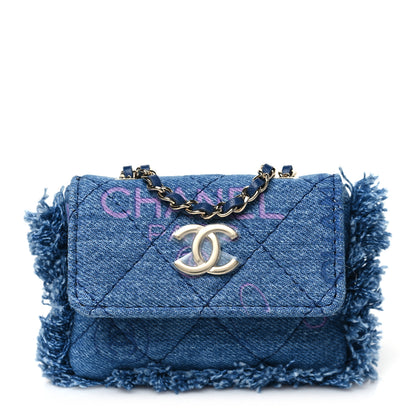 Chanel Denim Quilted Denim Mood Belt Bag Blue Multicolor 1 of 11